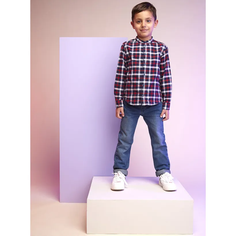 jeans slim met used effect jongens