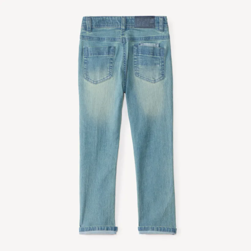 jeans slim met used effect jongens