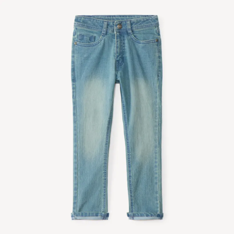 jeans slim met used effect jongens