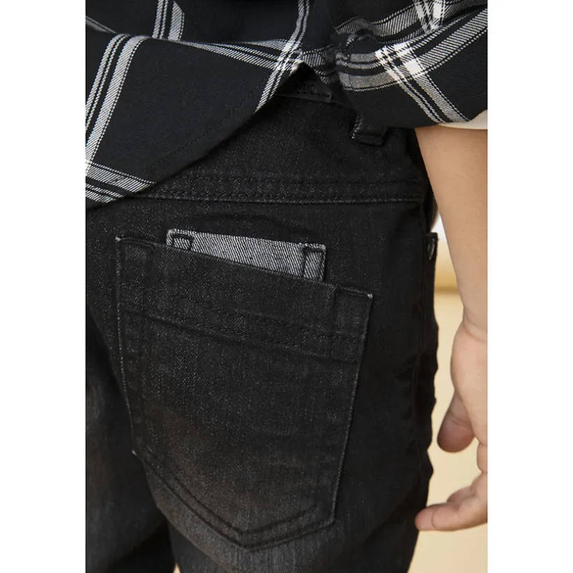 jeans slim met used effect jongens
