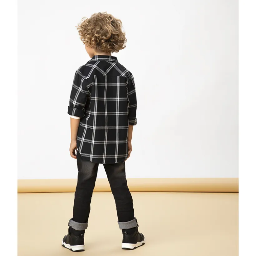 jeans slim met used effect jongens