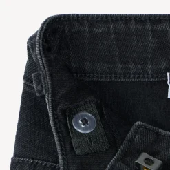 Jeans van denim met jersey voering en fantasie-etiket jongens
