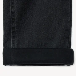 Jeans van denim met jersey voering en fantasie-etiket jongens