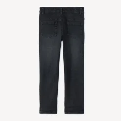 Jeans van denim met jersey voering en fantasie-etiket jongens