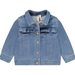 Jeansvest met volant en fantasieknoopjes meisjes