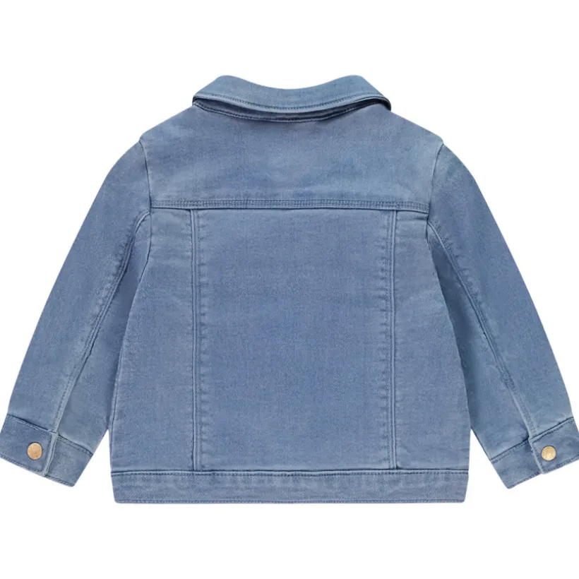 Jeansvest met volant en fantasieknoopjes meisjes