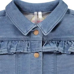 Jeansvest met volant en fantasieknoopjes meisjes