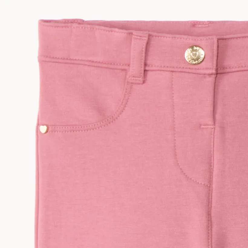 Jegging van fleece in effen kleur voor meisje