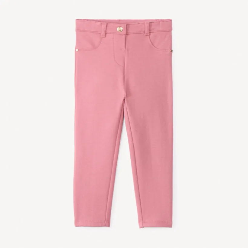 Jegging van fleece in effen kleur voor meisje