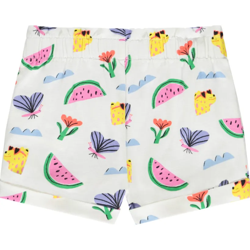 Jersey short met fantasieprint meisjes