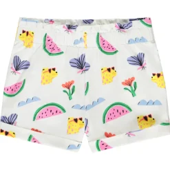 Jersey short met fantasieprint meisjes