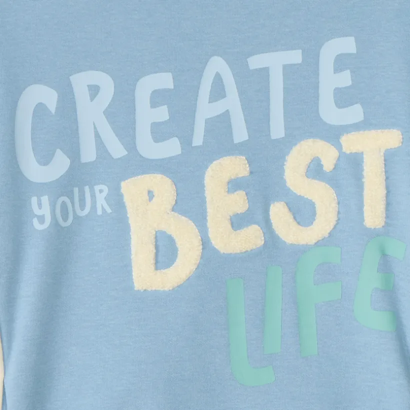 Jersey sweatshirt met inzetstukken jongens