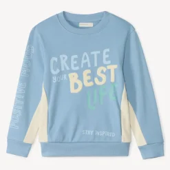 Jersey sweatshirt met inzetstukken jongens