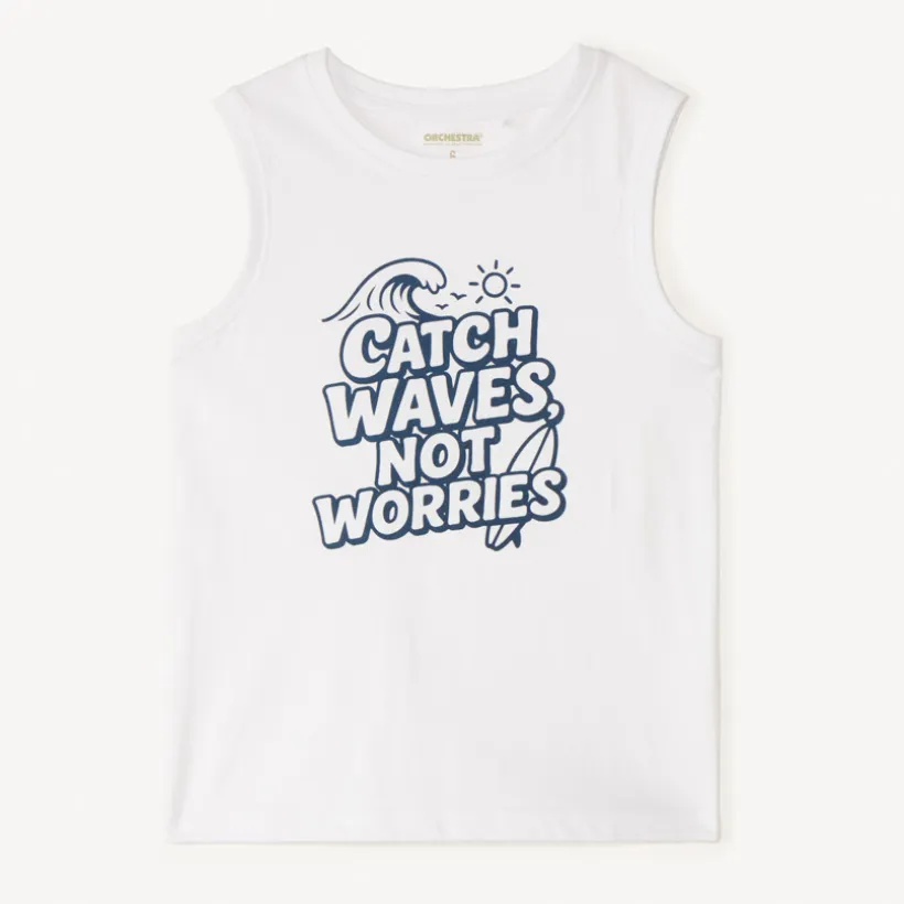 Jersey tanktop met een fantasiedruk jongens