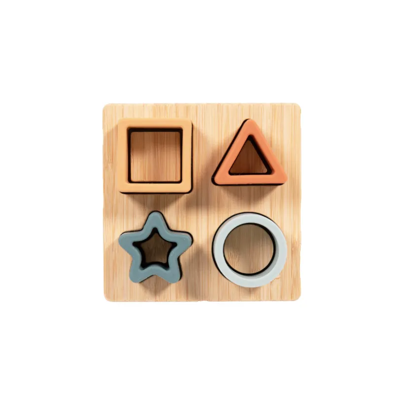 Jeu trieur de formes en bambou Shape Cool