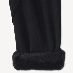 Joggingbroek in effen fleece met sherpa voering jongens