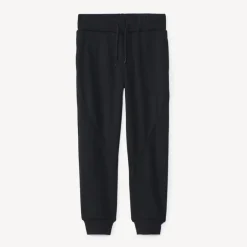 Joggingbroek in effen fleece met sherpa voering jongens