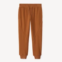Joggingbroek in effen fleece met sherpa voering jongens