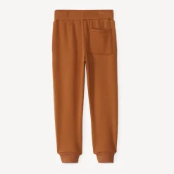 Joggingbroek in effen fleece met sherpa voering jongens