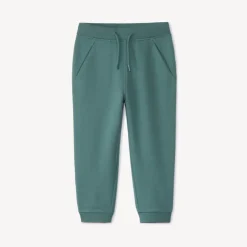 Joggingbroek in effen fleece voor babyjongens met elastische taille en aantrekkoord, twee Italiaanse zakken en aansluitende geribde enkels