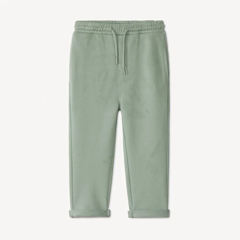 Joggingbroek in effen piqué voor babyjongens