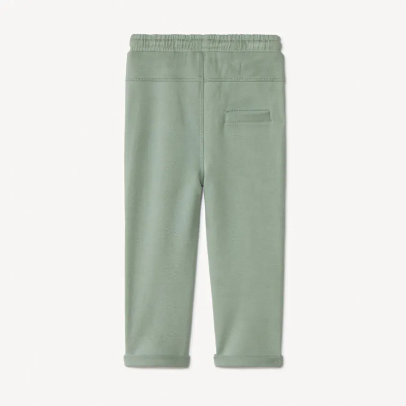 Joggingbroek in effen piqué voor babyjongens