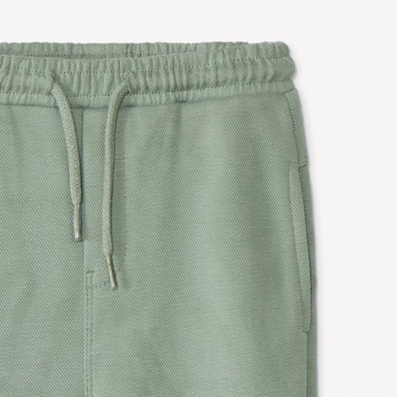 Joggingbroek in effen piqué voor babyjongens