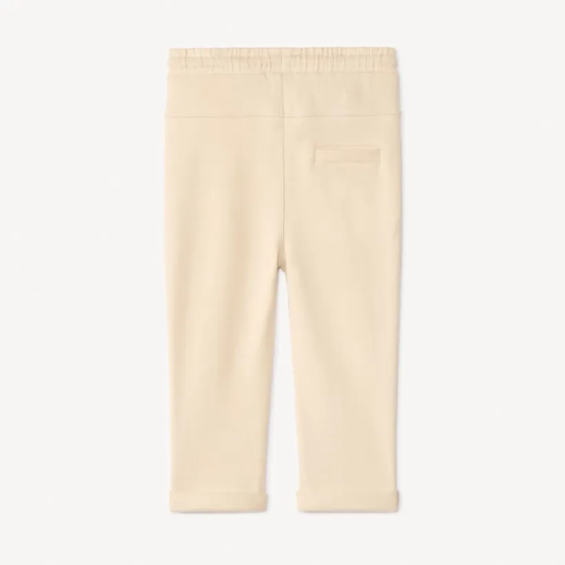 Joggingbroek in effen piqué voor babyjongens