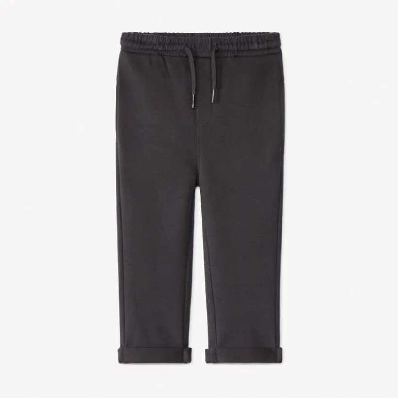 Joggingbroek in effen piqué voor babyjongens