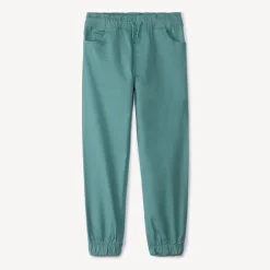 Joggingbroek in effen twill jongens