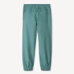 Joggingbroek in effen twill jongens