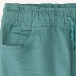 Joggingbroek in effen twill jongens