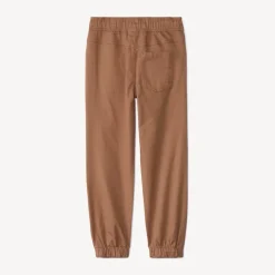 Joggingbroek in effen twill jongens