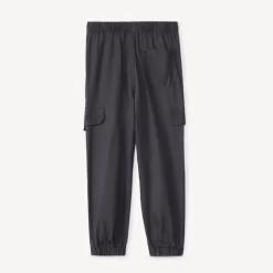Joggingbroek in effen twill jongens