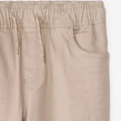Joggingbroek in effen twill jongens