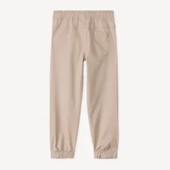 Joggingbroek in effen twill jongens