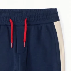 Joggingbroek in fleece met colour block effect jongens