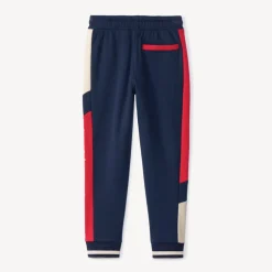 Joggingbroek in fleece met colour block effect jongens