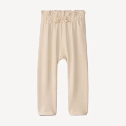 Joggingbroek in fleece met elastische taille en volantafwerking voor babymeisje