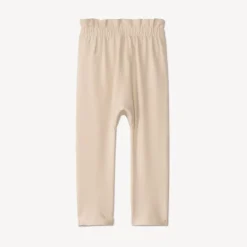 Joggingbroek in fleece met elastische taille en volantafwerking voor babymeisje