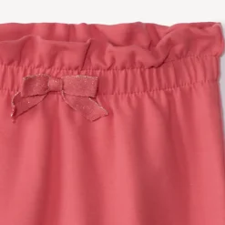 Joggingbroek in fleece met elastische taille en volantafwerking voor babymeisje