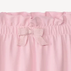 Joggingbroek in fleece met elastische taille en volantafwerking voor babymeisje