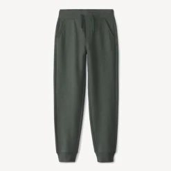 Joggingbroek in fleece slub effen jongens