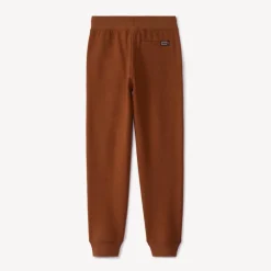 Joggingbroek in fleece slub effen jongens