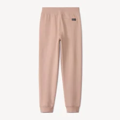 Joggingbroek in fleece slub effen jongens