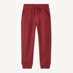 Joggingbroek in fleece slub effen jongens