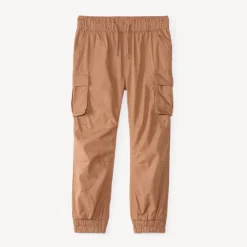 Joggingbroek jongens in een enkele kleur met cargo-stijl