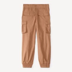 Joggingbroek jongens in een enkele kleur met cargo-stijl
