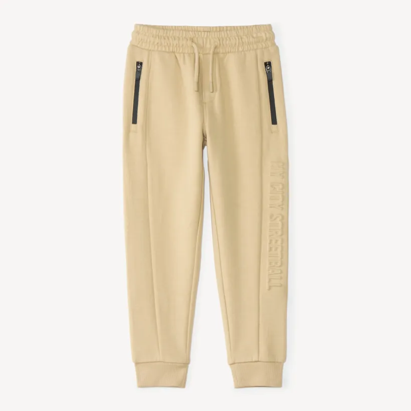 Joggingbroek jongens met streetballprint