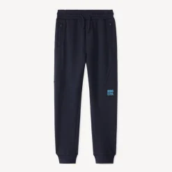 Joggingbroek jongens van effen fleecestof
